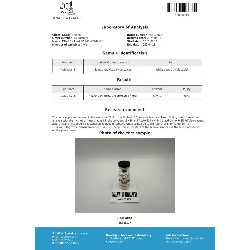 Melanotan 2 (MT2) 10mg